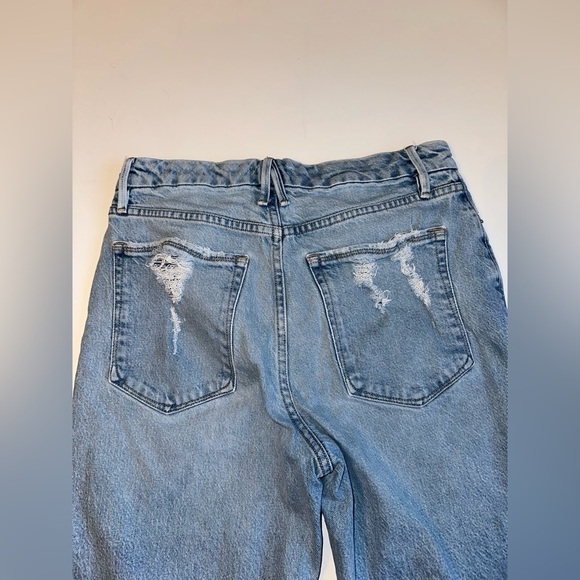 Good American Women’s Straight Leg Size 4 / 27 High Rise Frayed Hem Distressed - Picture 9 of 9